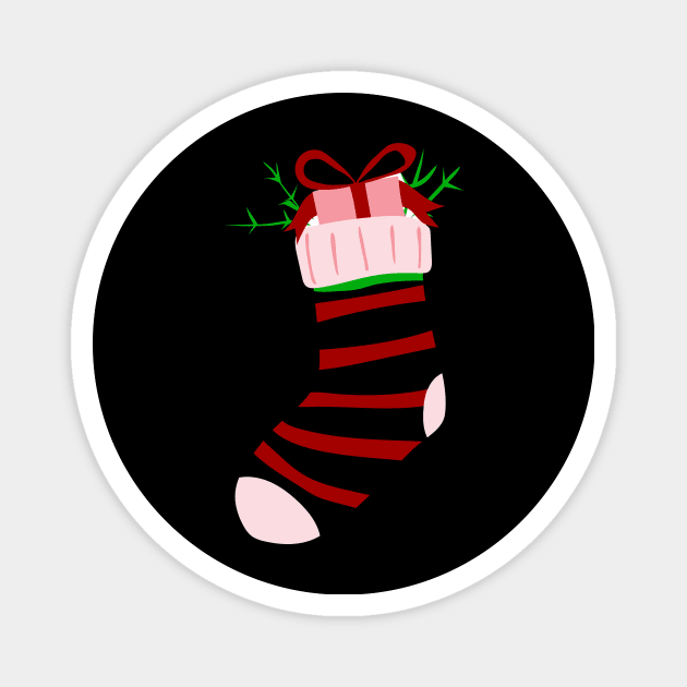 Christmas Socks Magnet by Salma Ismail